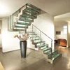 U Shape Design Glass cladding stairs