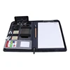Customized zipper Company annual Pu Leather multi-function A4 manager business folder power bank portfolio file folder