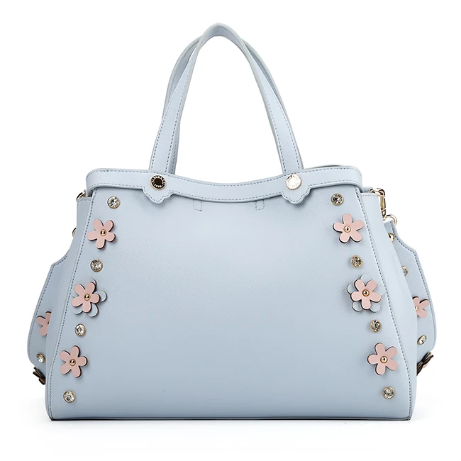 7423-Newest design hot sale two layers plain PU satchel handbags