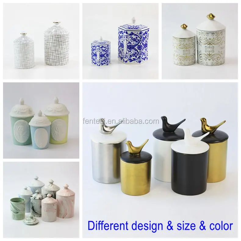 Wholesale Cheap Marble Ceramic Jar Porcelain Storage Jar With Custom Lid