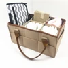 China supplier Customized eco-friendly multi pockets Portable Storage felt baby diaper caddy with changeable compartments