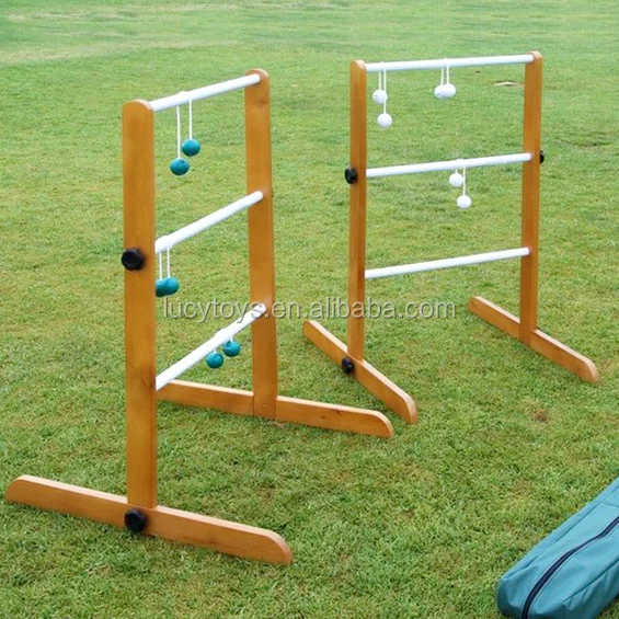 Outdoor Family Yard Garden Games Wooden Ladder Toss Backyard Game Set