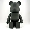 vinyl black bunny collectible action figure, black bear collective action toy, simple color collection action figure toy