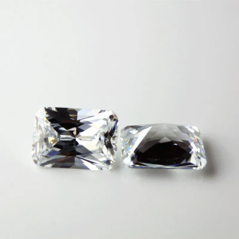 梧州工厂立方氧化锆长方形公主切割白色