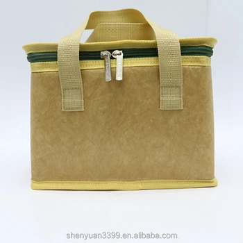 brown paper tyvek insulated lunch bag