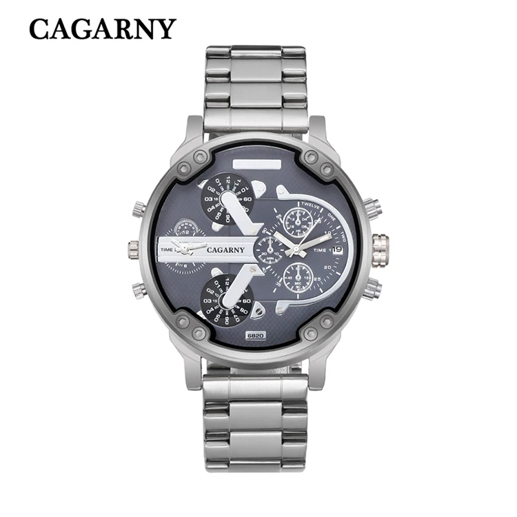 Cagarny Jam Tangan Kuarsa Fashion Pria Jam Tangan Baja Emas Casing Besar Keren Jam Tangan Militer Relogio Masculino D6820 Hour Buy Cagarny Pria Jam Tangan Jam Tangan Quartz Cagarny D6820 Product On Alibaba Com