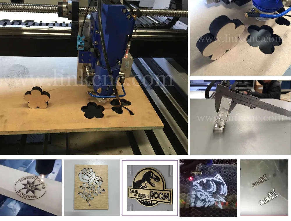 High speed CO2 CNC laser cutting machine for thin metal acrylic wood , laser engraving machine 1390