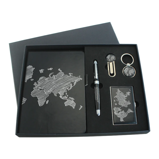 Promotional Custom Logo Business Card Holder And Pen Gift Set Items For