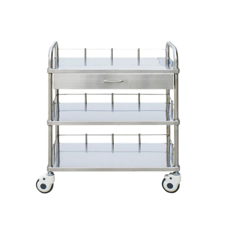 Stainless steel dressing trolley for sale instrument crash trolley cart