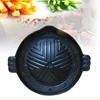 Healthy metal die cast die-cast aluminum round bbq grill pan cast iron non-stick mookata