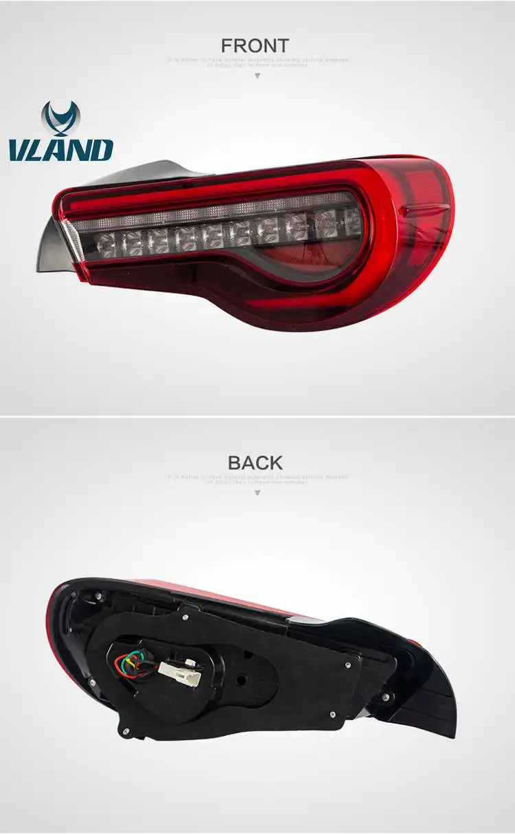 Vland Car Lamp Factory For GT86 FT86 2012-2018 Full-LED Taillights For BRZ 2013-2015 LED Tail Light Plug And Play