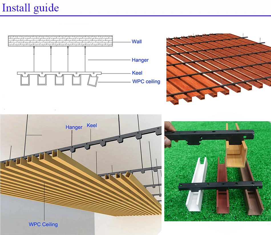 Construction Materials Modern Indoor Wpc Ceiling Decoration Idear For ...