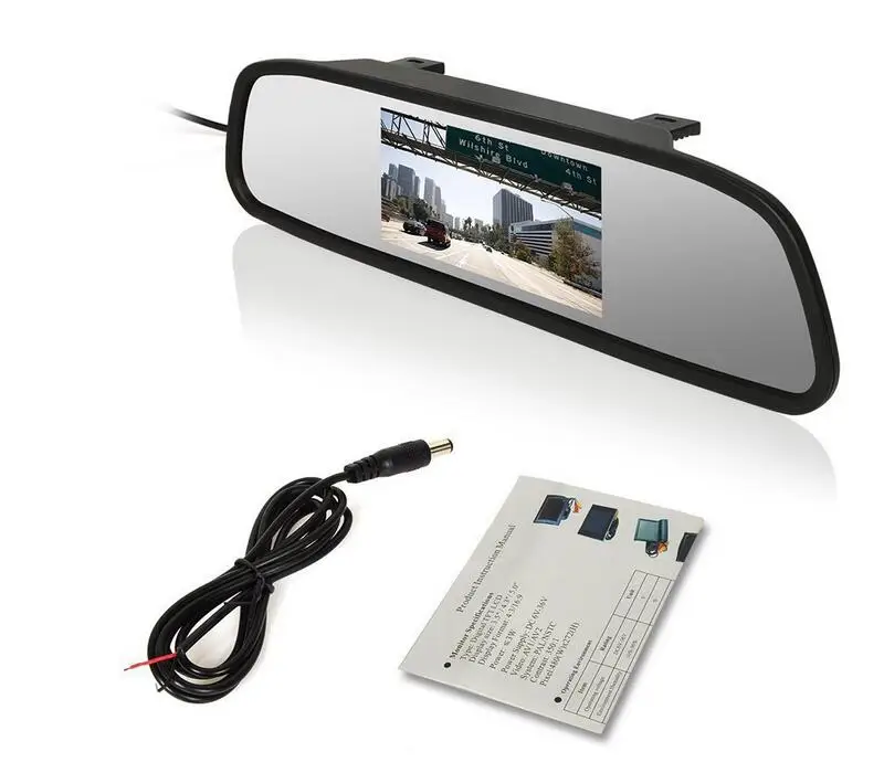 Car Rear View Mirror Monitor With 4.3 Inch Tft Lcd Monitor Auto Car