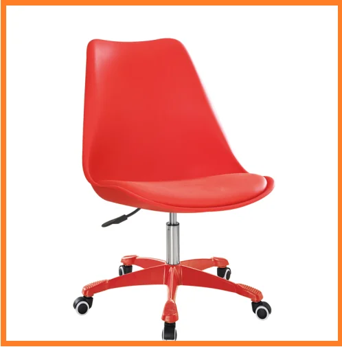 pp adjustable tulip office plastic study chair with wheel