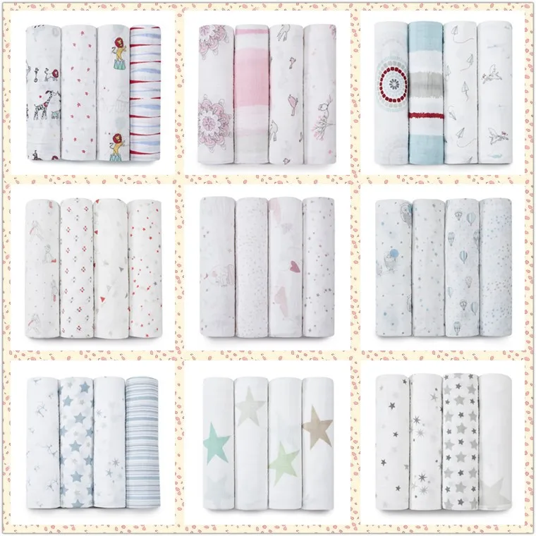 100 Bamboo Organic Cotton 3 Pack Baby Muslin Swaddle Blanket Buy