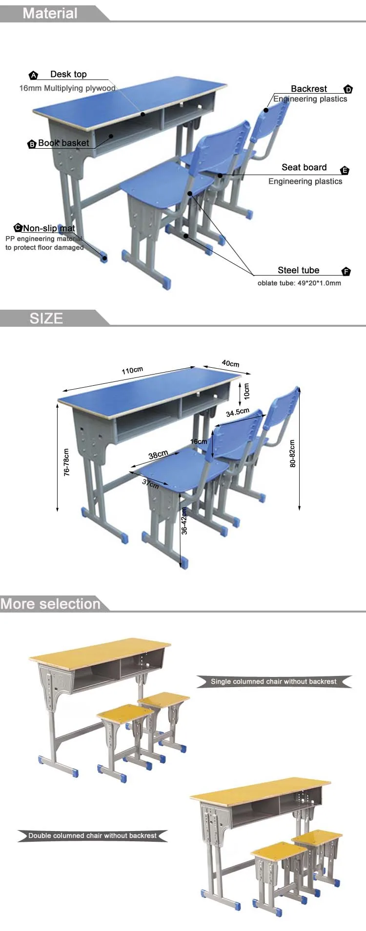 School Furniture Double Seats Wooden Student Desk And Chair Set Buy Student Desk And Chair