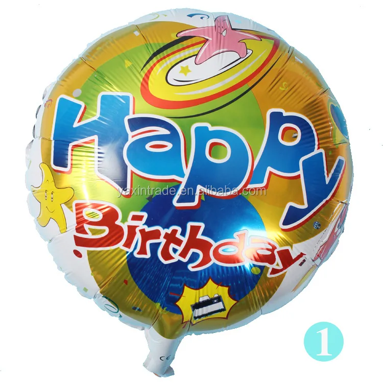 Custom Logo Printed Foil Happy Birthday Balloon - Buy Custom Printed ...