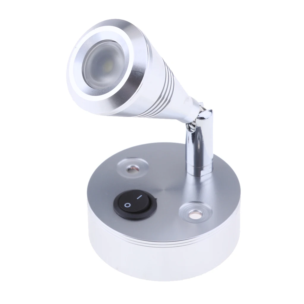 Accessories Silver Reading Light LED Spot Light Reading Desk RV Boat