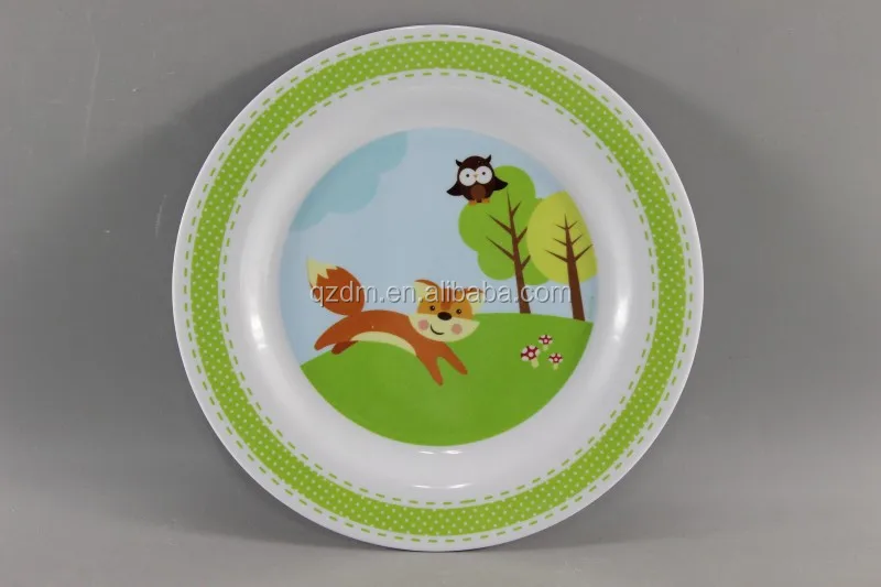 Custom Print 8" Melamine Dinner Plate for Boys
