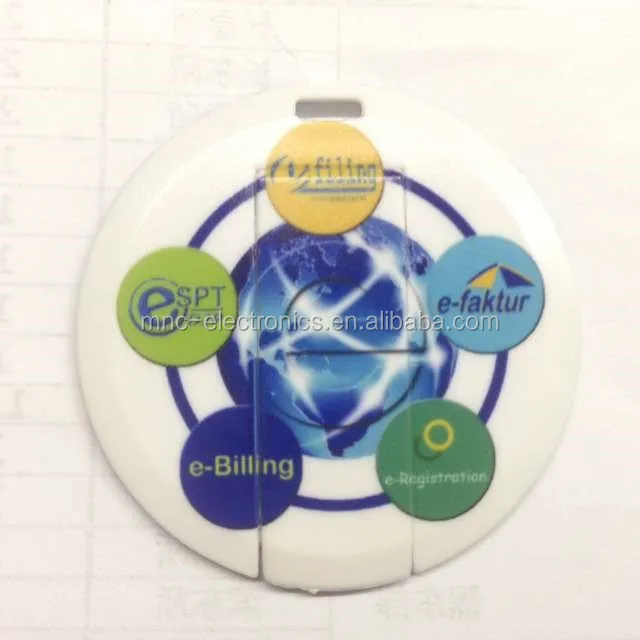 Company event give away gift USB 2.0 interface customized logo printing 8GB circular card usb stick - ANKUX.COM