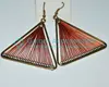 fashion cheap triangle peruvian thread earrings