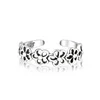 Adjustable Flower daisy Toe Ring Sterling Silver
