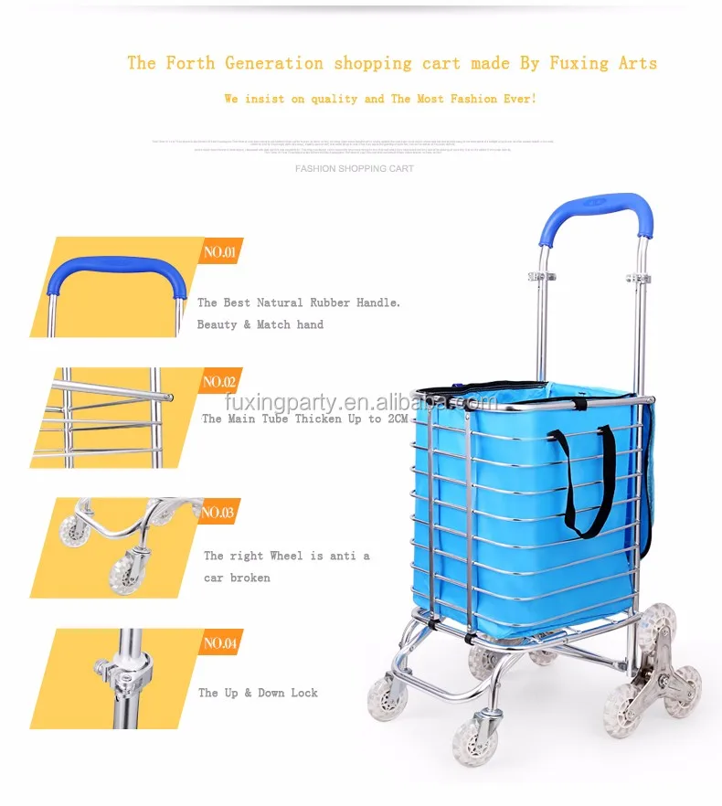 Folding Market Trolley Bag Aluminium 