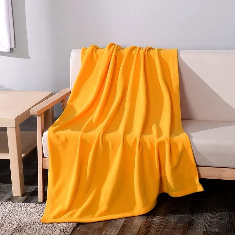 High Quality Custom Polyester Plush Fleece Fabric Blanket Wholesale