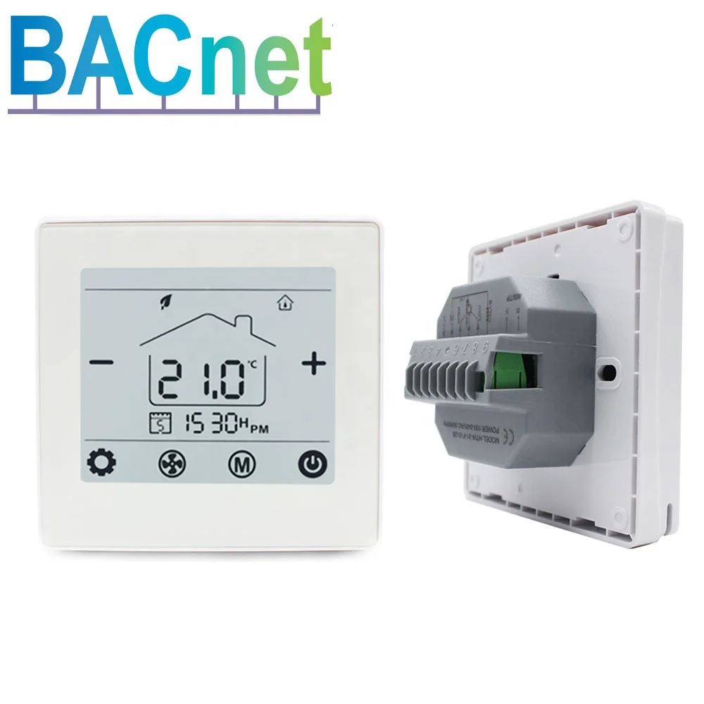 Bacnet Fan Coil Touch Screen Programmable Room Thermostat
