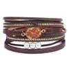 Natural stone Colorful leather stock copper magnetic buckle Bracelet