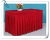 White Box Polyester Customized Size Different Decorative Banquet Pleated Tutu Skirt Table Ruffled Table Skirt Table Skirting