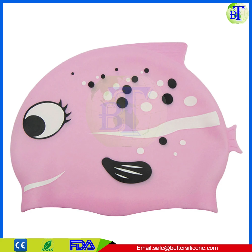 Silicone Kids Funny Cheap Swimming Cap For Kids Buy Fish Silicone
