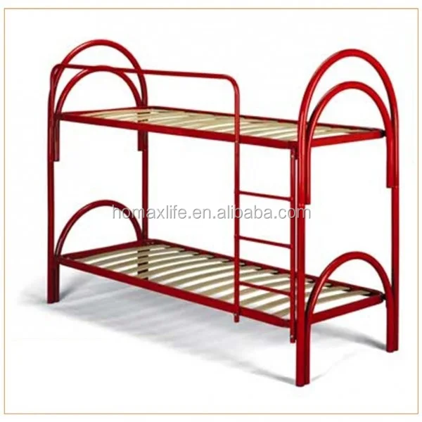 Italian Design Furniture Metal Double Bunk Bed Frame With Sprung Wooden