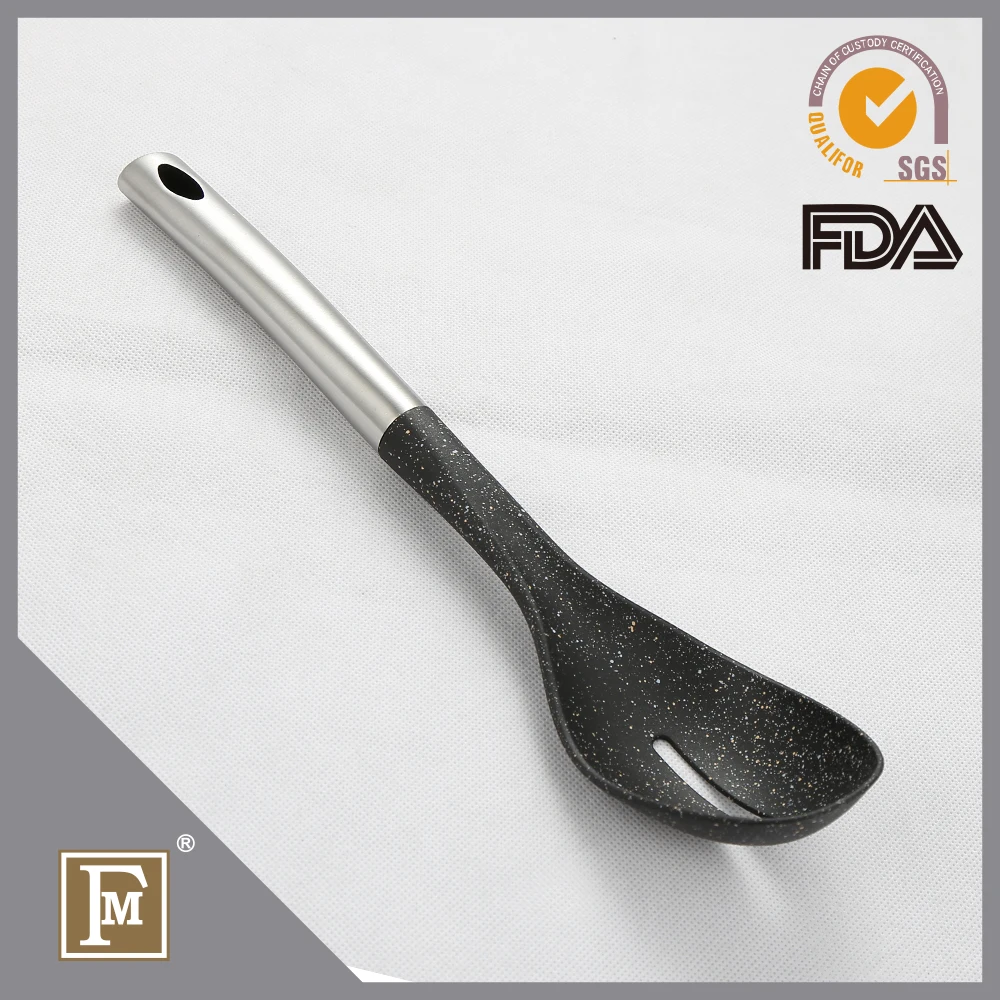 Kithcen Cozinhar Nylon Colher Entalhada Com Punho Do A O Inoxid Vel Kithcen Cozinhar Nylon Colher Entalhada Com Punho Do A O Inoxid Vel