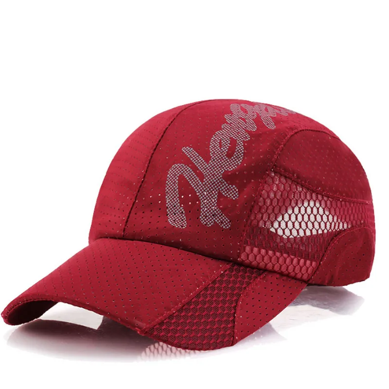 Black Breathable Cheap Sports Caps Sports 100 Polyester Baseball Caps