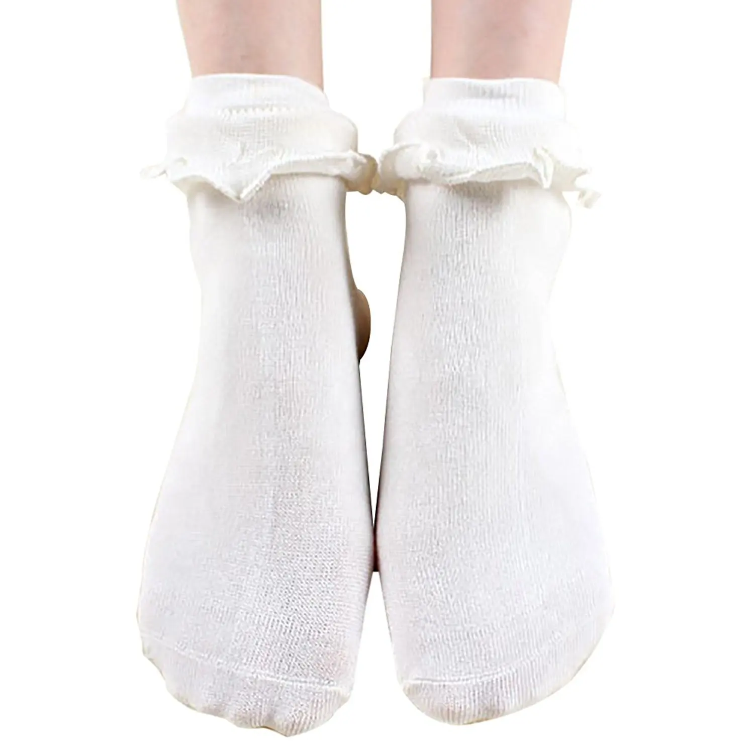 Белые носки с рюшами