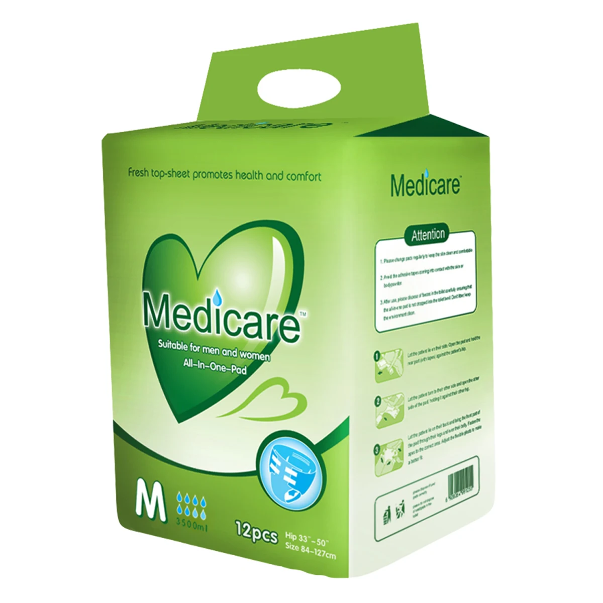 Gad9891 Medicare 2018 High Quality Disposable Adjustable Adult Diaper For Old People And