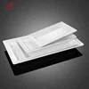 Simple white ceramic rectangular plate