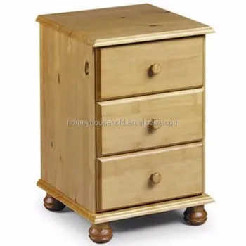 Pine Solid Wood Natural Living Room Bedroom Furniture Bedside