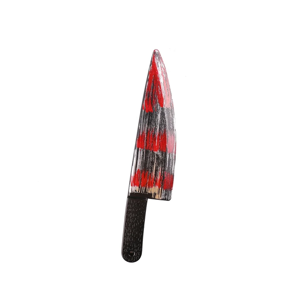 2 Couteaux Faux Sanglants Halloween - Accessoire Déguisement Horreur, 30 Cm, Plastique Sûr