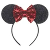 European and American Cute Mouse Ears Headband with Glitter Bow Baby Girl Headband