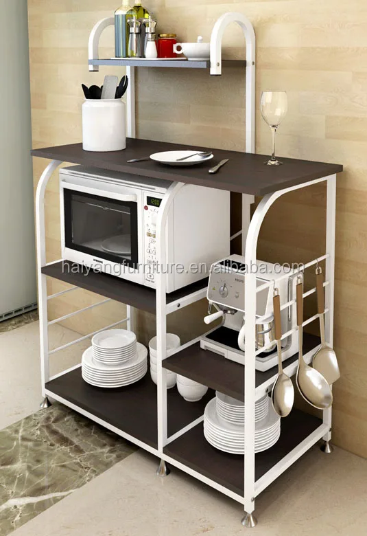 Horno De Microondas De Metal De Madera Soporte De Cocina Estante De