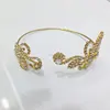 Party Clear Diamond Rhinestone Bangle Crystal Upper Arm Bracelet Cuff Wedding Bridal Jewelry Accessories for Women