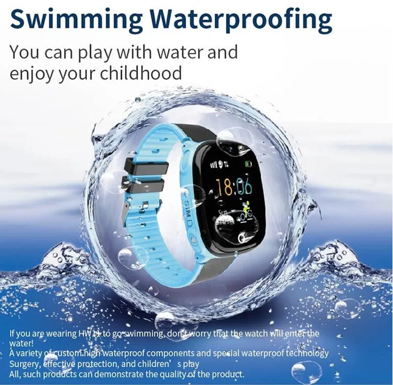 2019 New Smart Watch HW11 Waterproof Kids Smart Watch With Camera GPS Location watch Bracelet Q50 Q90 Q529