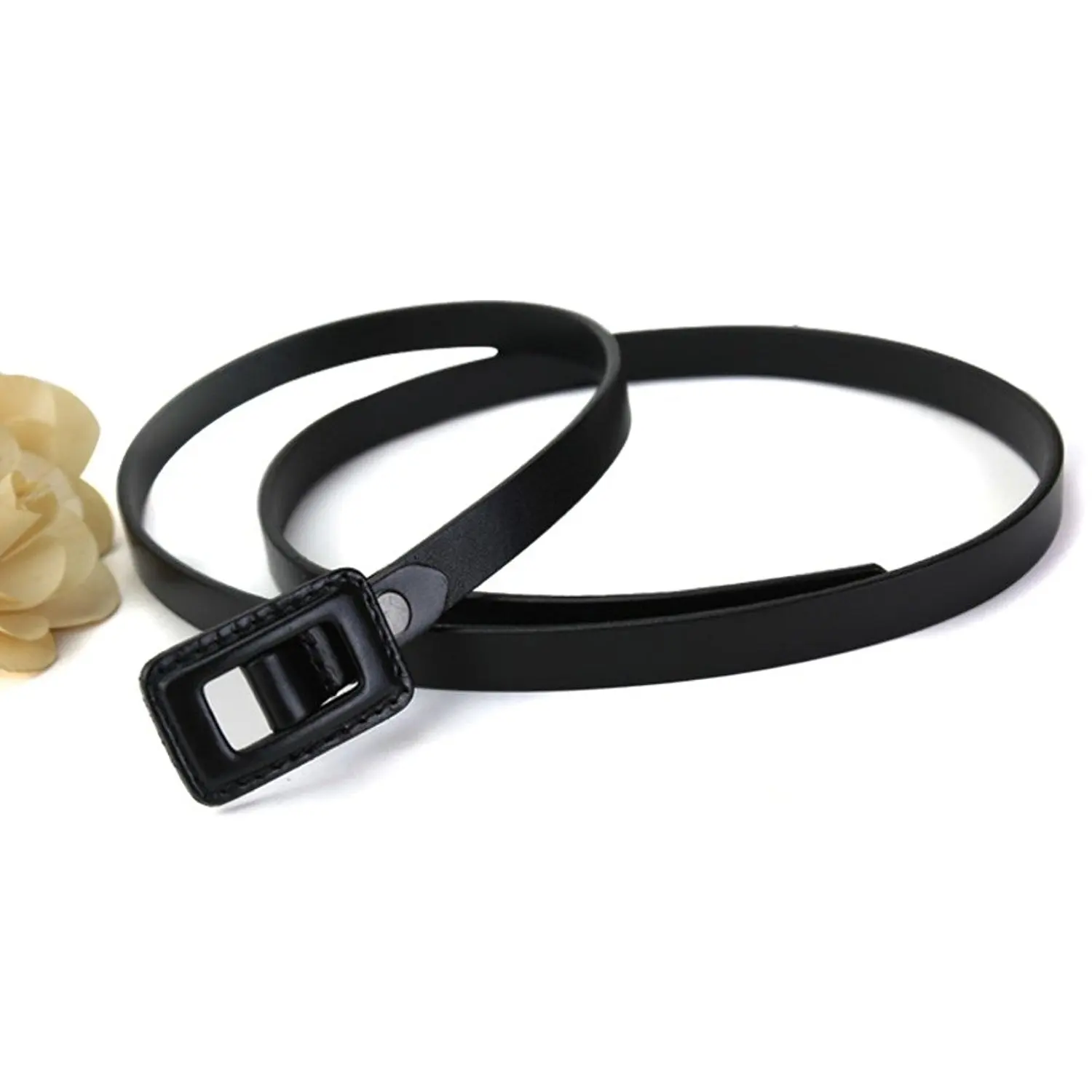 Leather Lady Decorative Narrow Band Belt,Service Dress Simple All-purpose Girdle