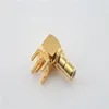 SMB male right angle to panel circuit board mount rf connector