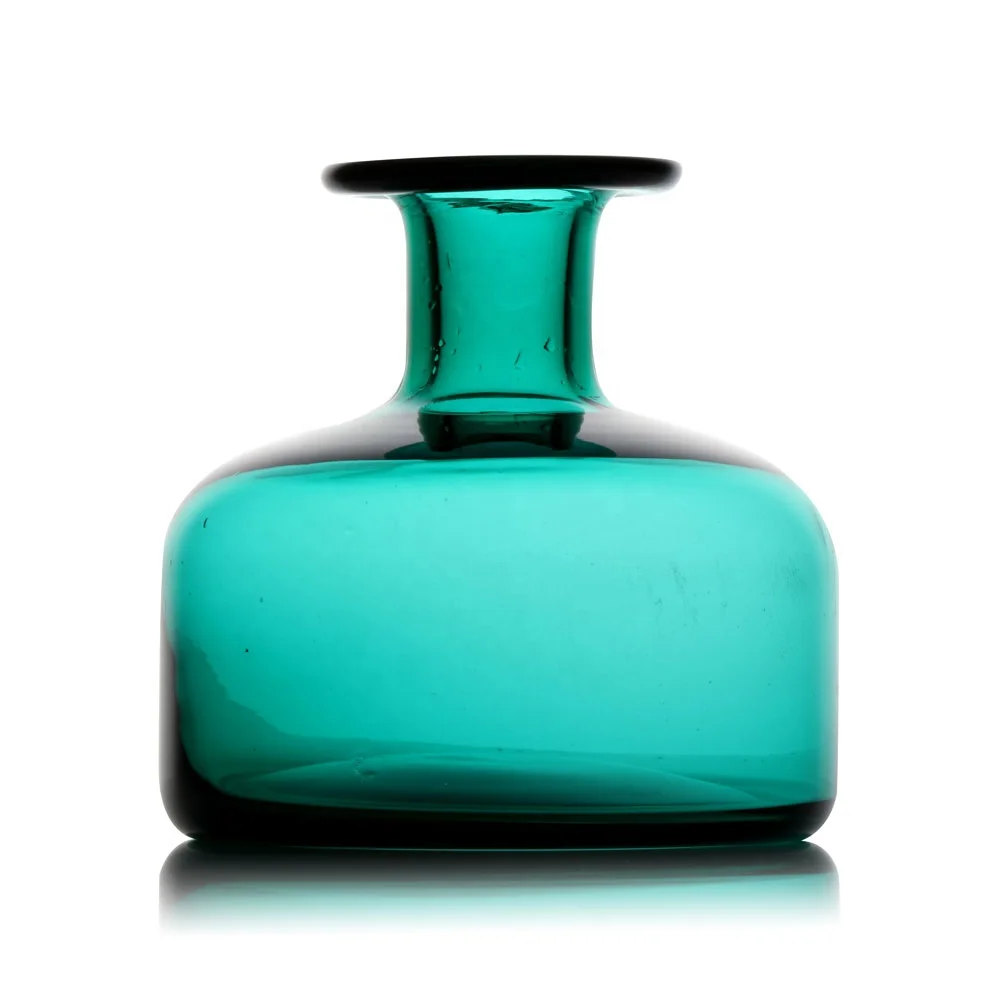 Modern clear colored ruleless bubble Pot-bellied small mouth glass ball vase