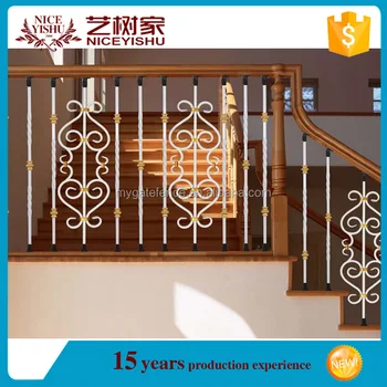 Yishujia Factory Exterior Curved Wrought Iron Stair Railings Used Wrought Iron Railing Modern Stair Handrail Buy Modern Stair Handrail Used Wrought