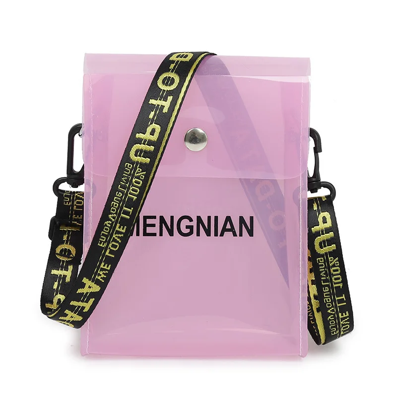 Bolso transparente de Pvc Lingge con cadena, bolso de señora Bolso transparente de Pvc Lingge con cadena, bolso de señora