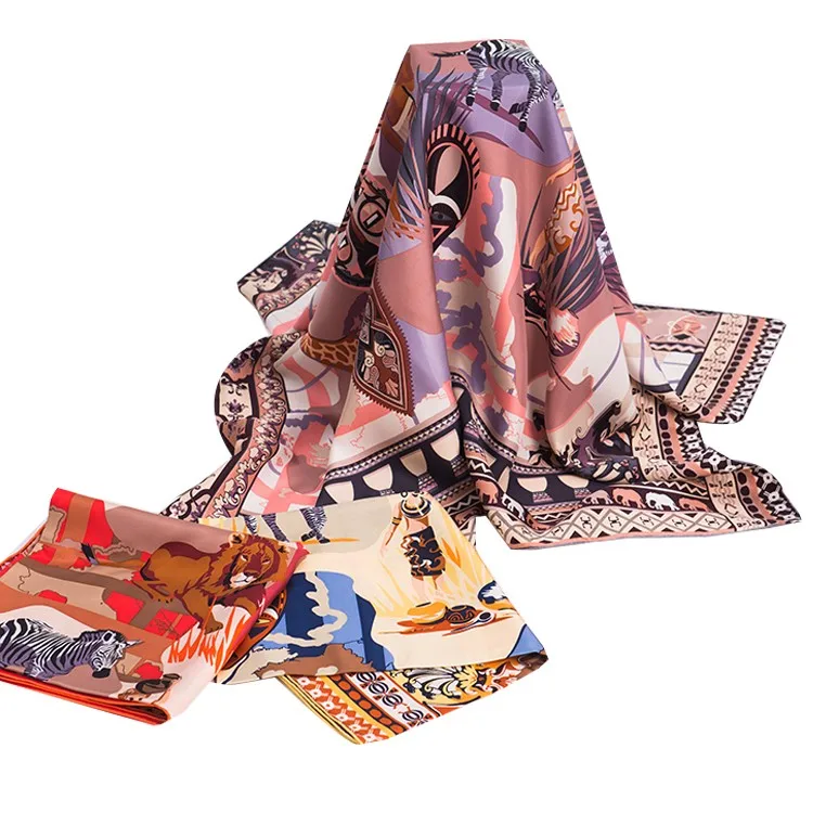 Brand Name Silk Scarf Custom Digital Print And Shawl Buy Brand Scarf